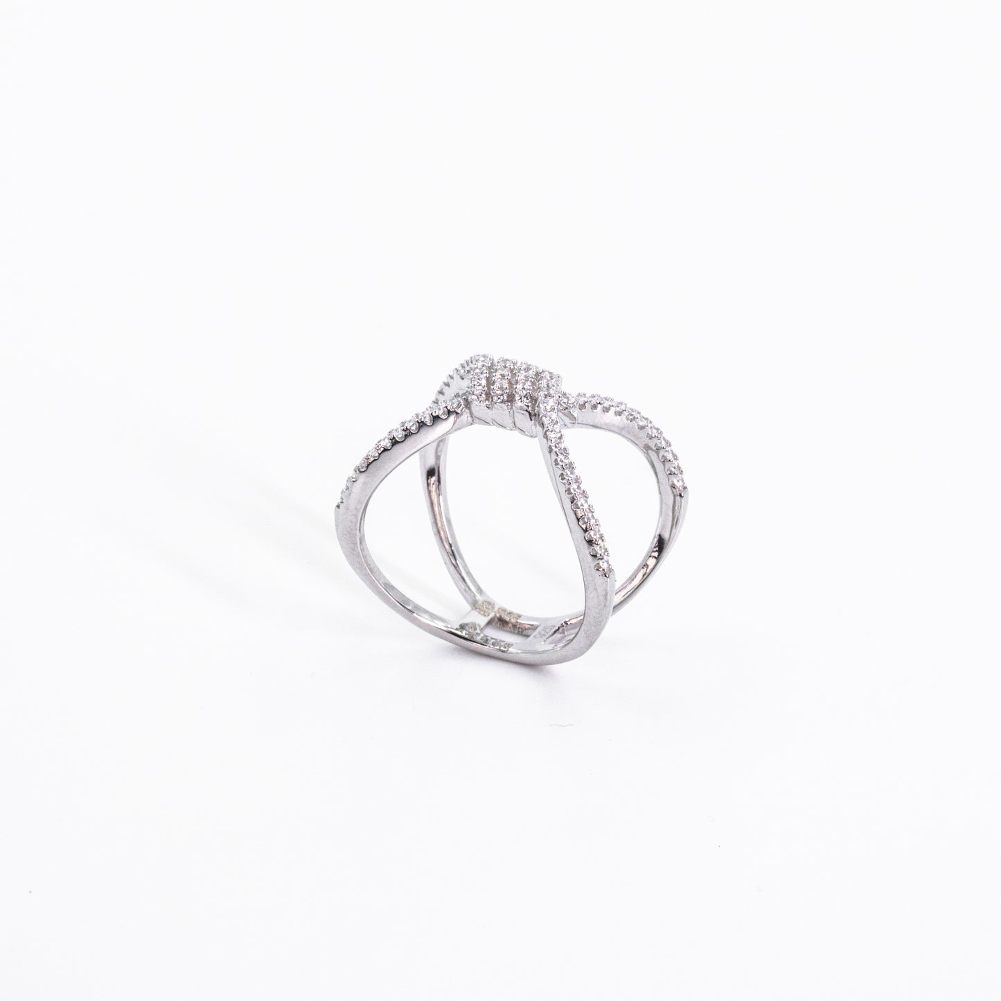 Silver Two Layer Shimmer Ring