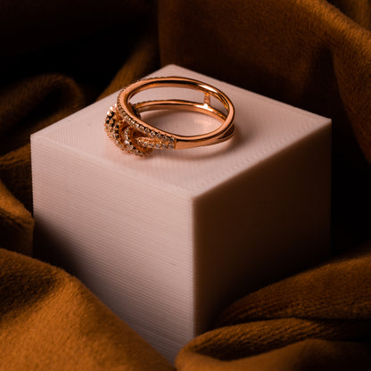 Rose Gold Twin Layered Ring