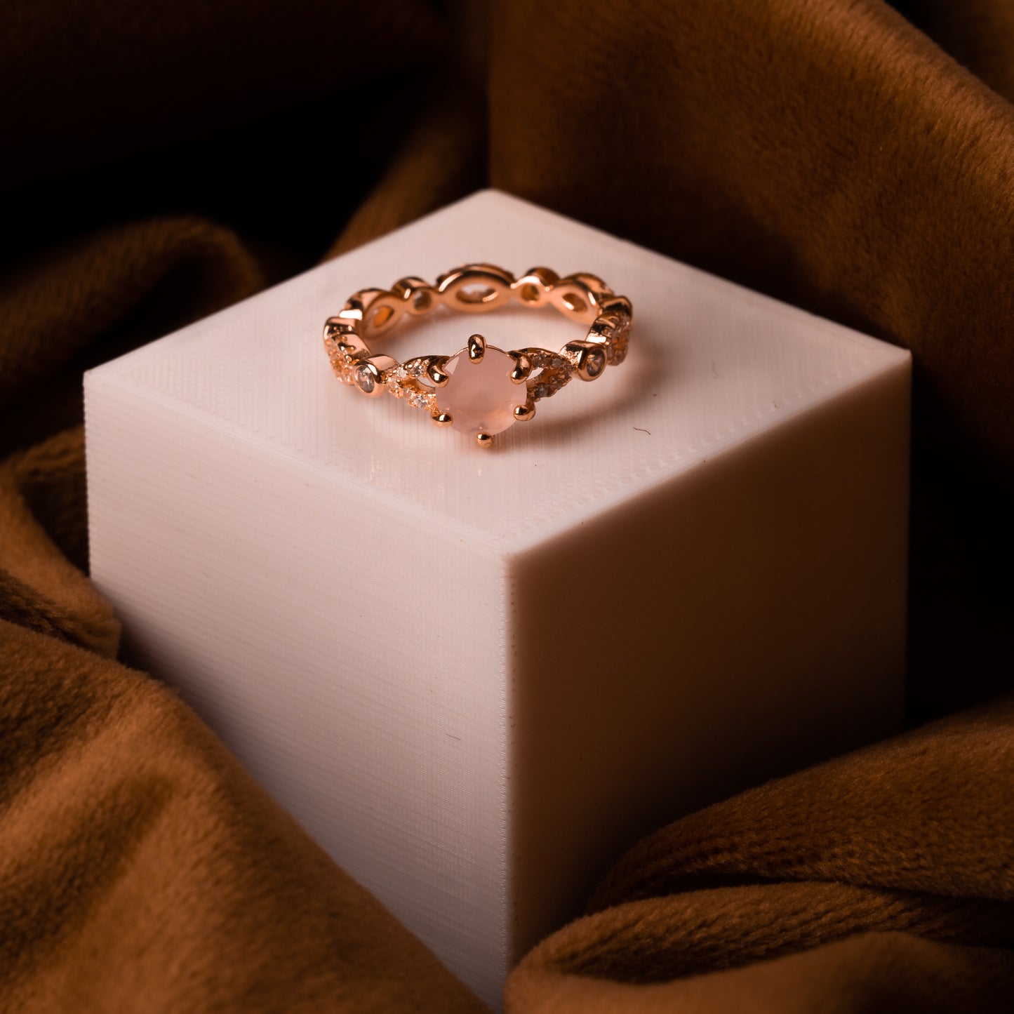 Rose Gold Soft Pink Serenity Ring