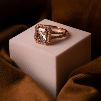 Rose Gold Square Elegance Ring