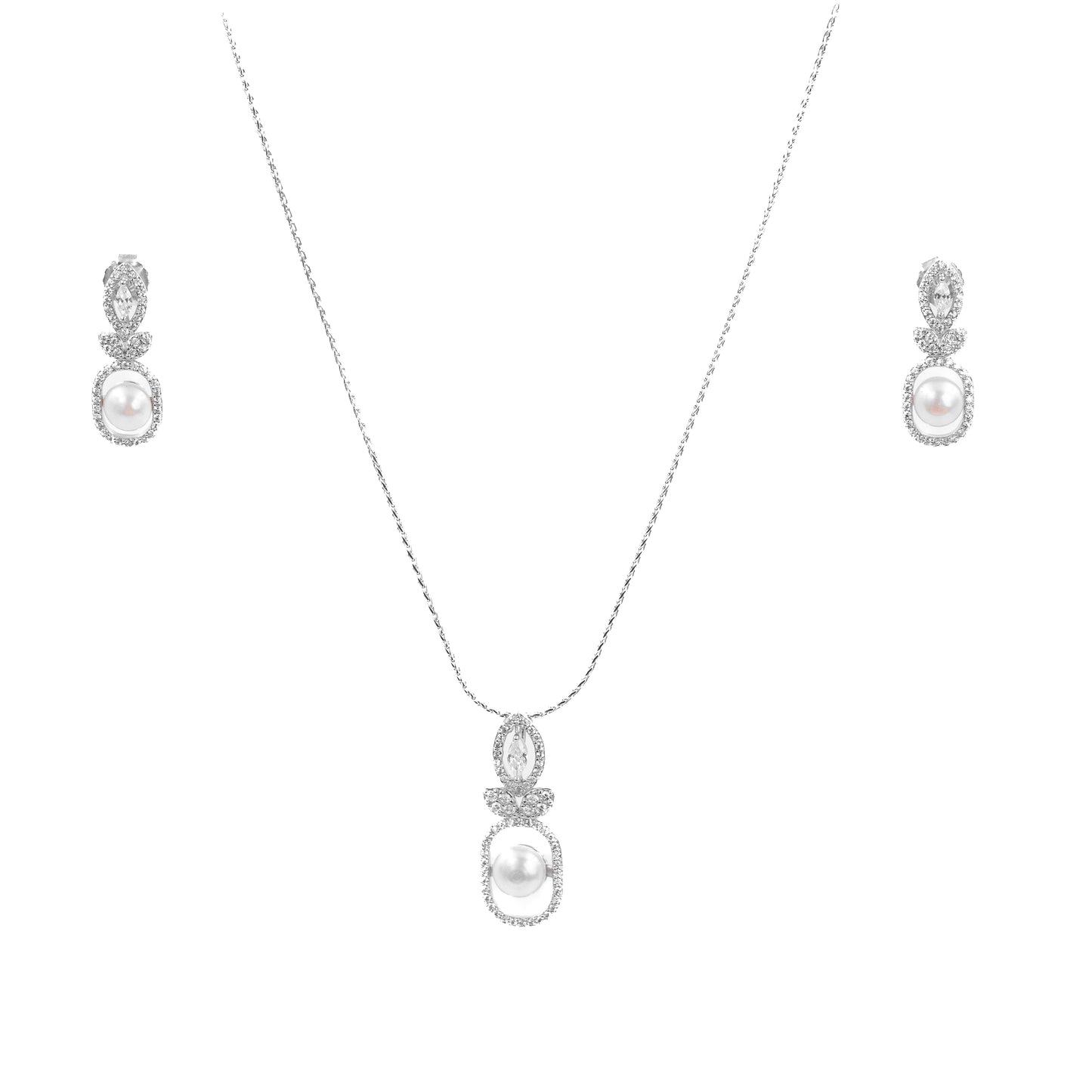 Silver Pearl Serenity Pendant Set