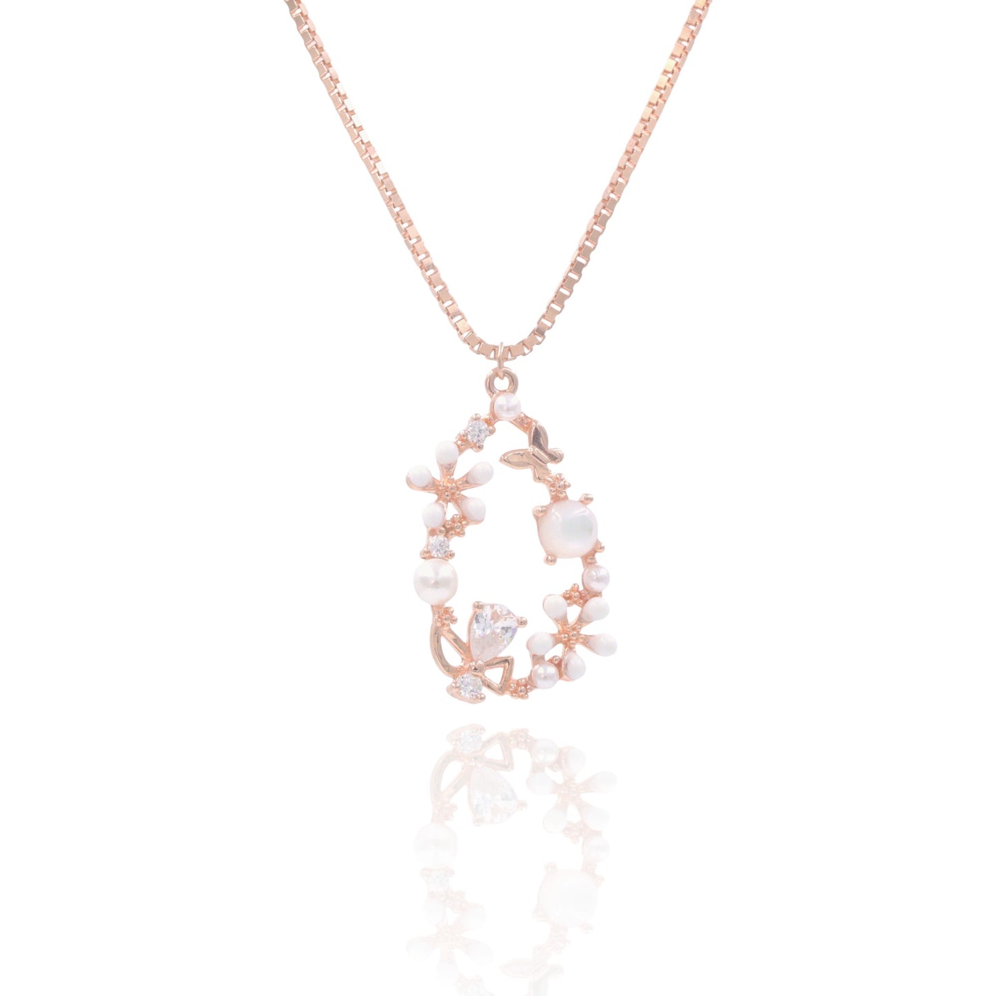 Rosegold Nerida Drop Chain Pendant