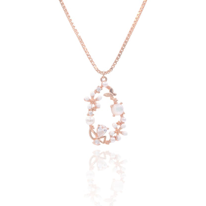 Rosegold Nerida Drop Chain Pendant
