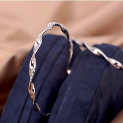 Silver Twine Band Bangle