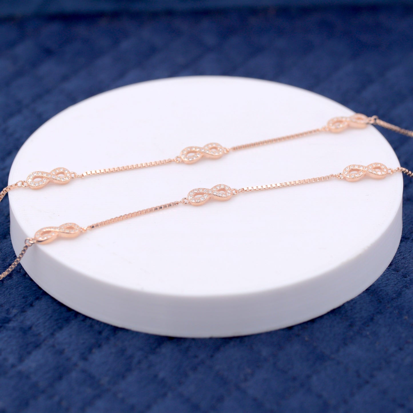 Rose Gold Soft Infinity Anklet / Payal