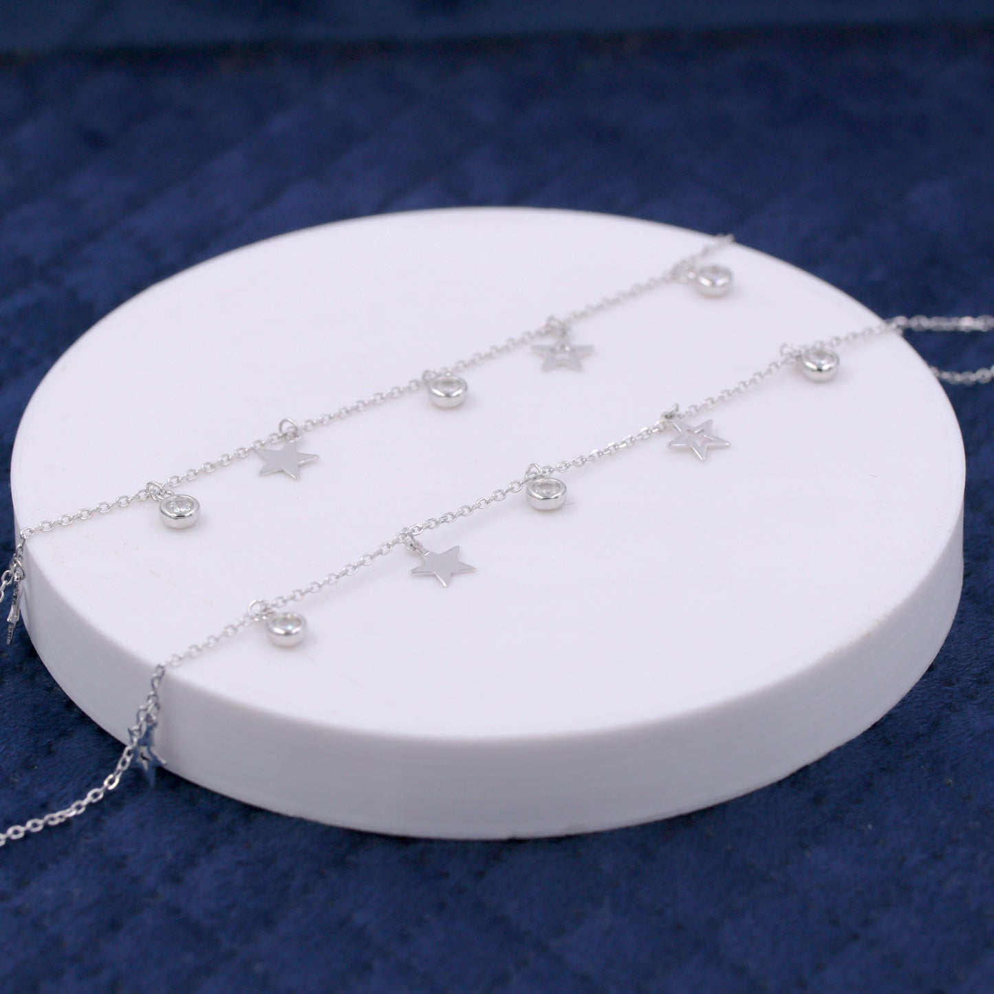 Silver Twinkling Stars Anklet / Payal