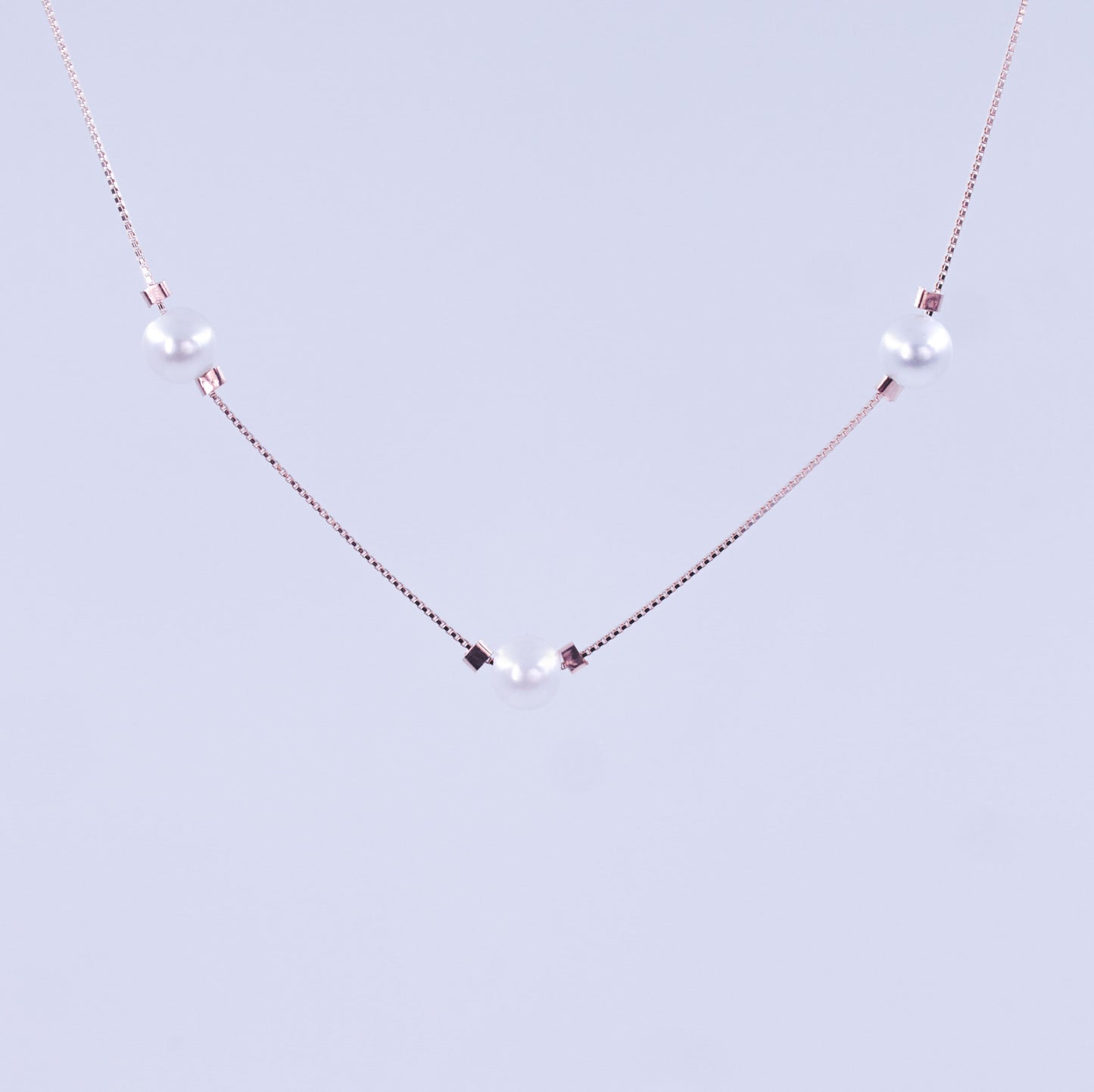 Rose Gold Fragile Pearl Chain