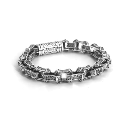 Silver Solid Designer Link Bracelet