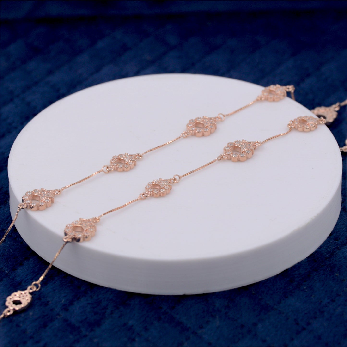 Rose Gold Celestial Embrace Anklet / Payal
