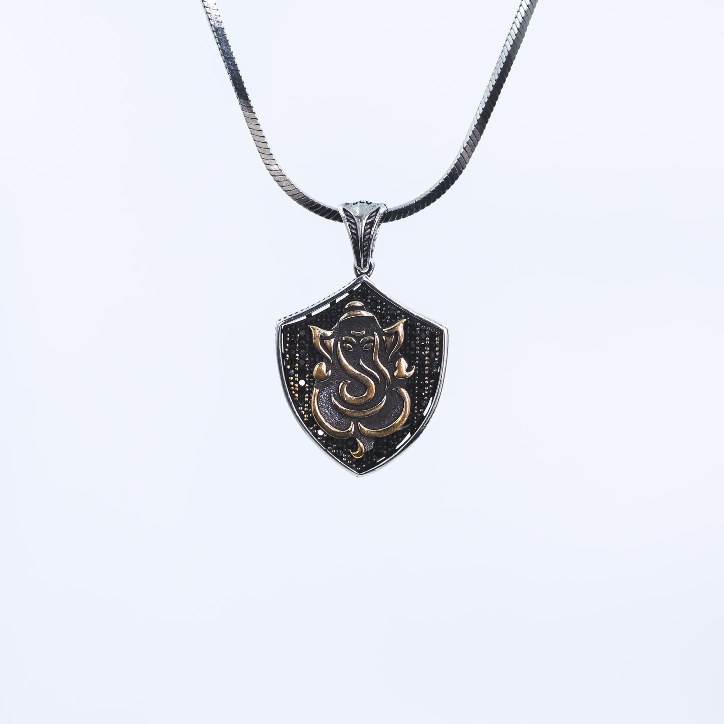 Divine Shield: Silver Ganesha Pendant