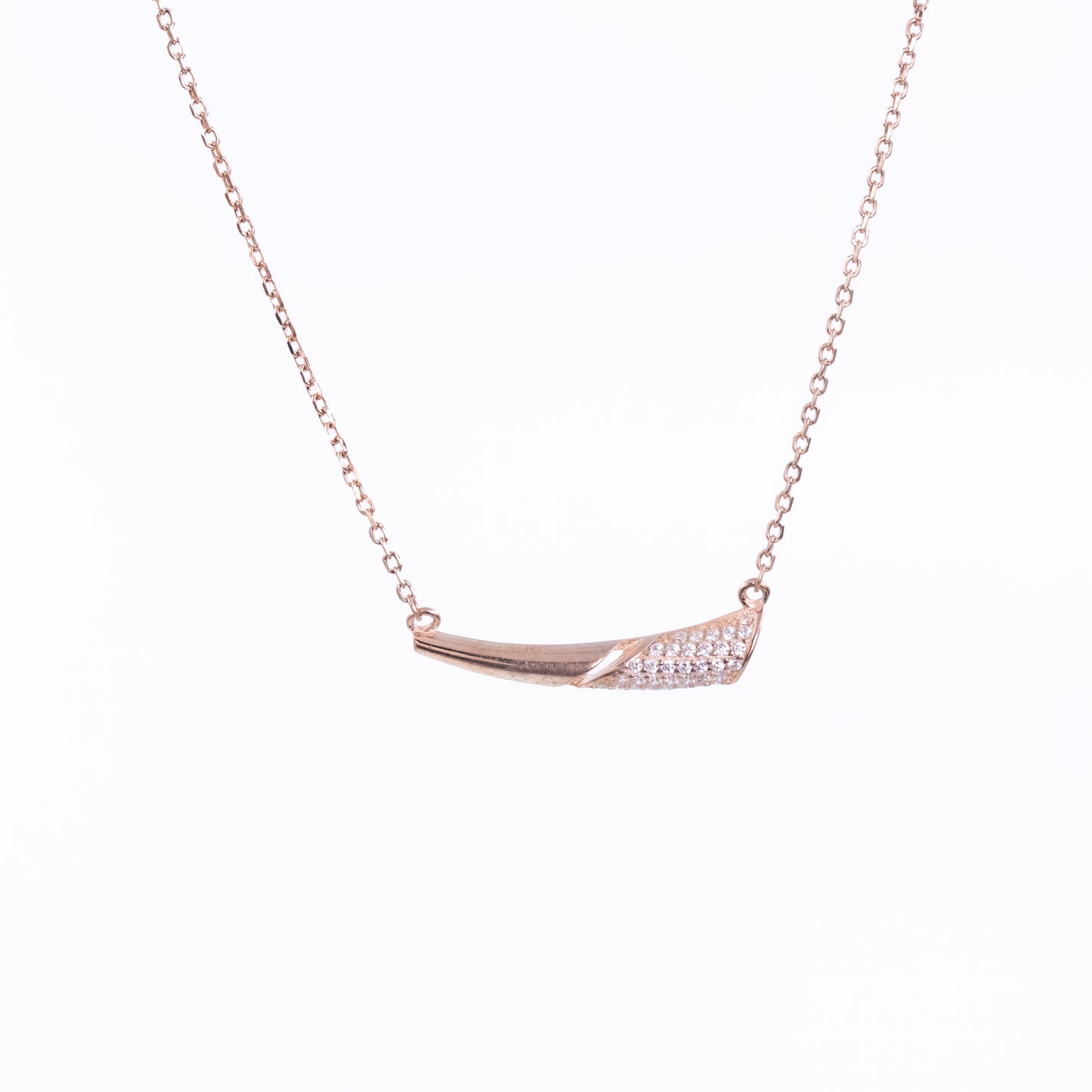 Rose Gold Slender Chain Pendant